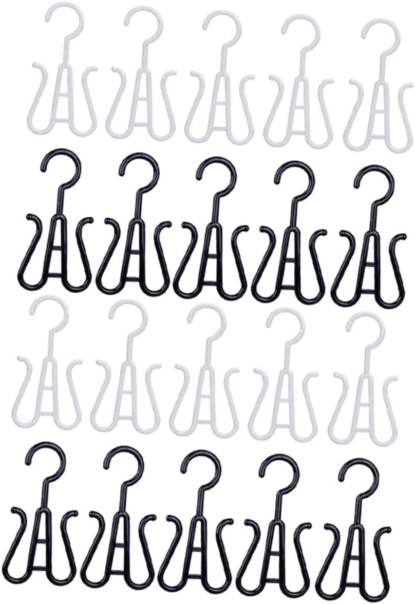 20pcs Plastic Shoe Hangers Hooks for Travel Storage and Drying