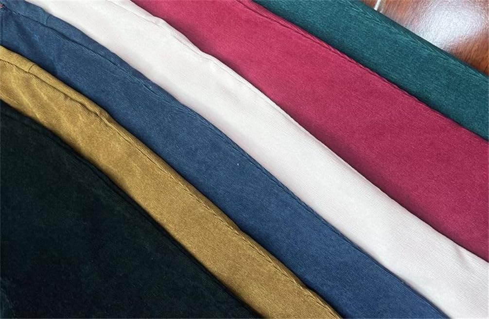 Pantalon de travail en velours côtelé taille haute pour femme, pantalon de travail en velours côtelé avec poches