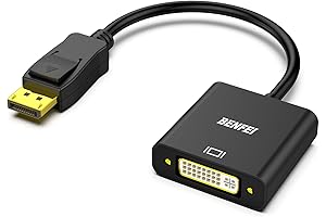 BENFEI DisplayPort to DVI DVI-D Single Link Adapter,Uni-Directional Display Port Computer to...