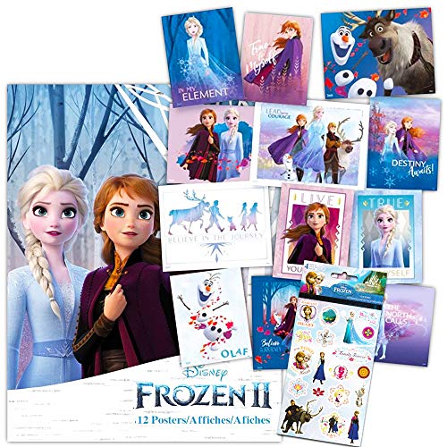 Disney Frozen 2 Poster Book Super Set ~ Bundle Includes 12 Posters Featuring Elsa, Anna, Olaf, and More with Frozen Stickers (Frozen 2 Room Decor)