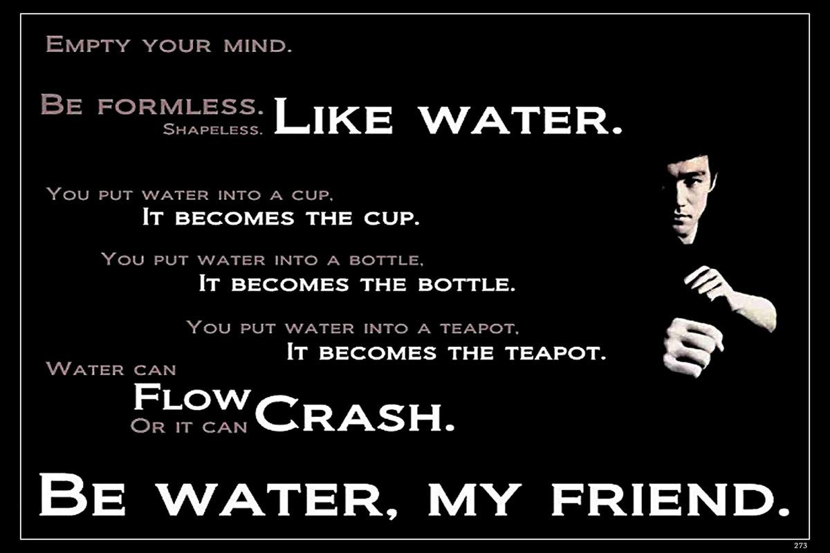 Empty Your Mind.Bruce Lee's Quotes Poster 12x18 inch