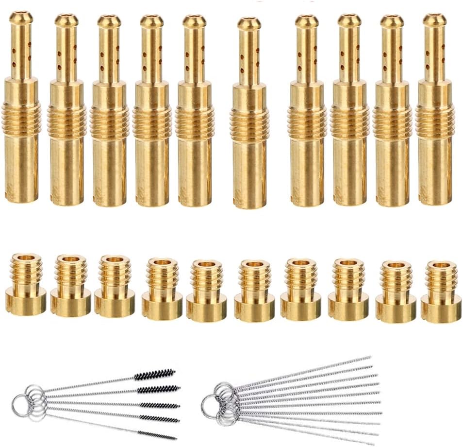 20pcs Carburetor Main Jets Kit and Slow/Pilot Jets Set for