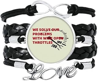 Pulseira com painel de aceleração para resolver problemas, acessório para amor, corda de tricô de couro torcido, presente