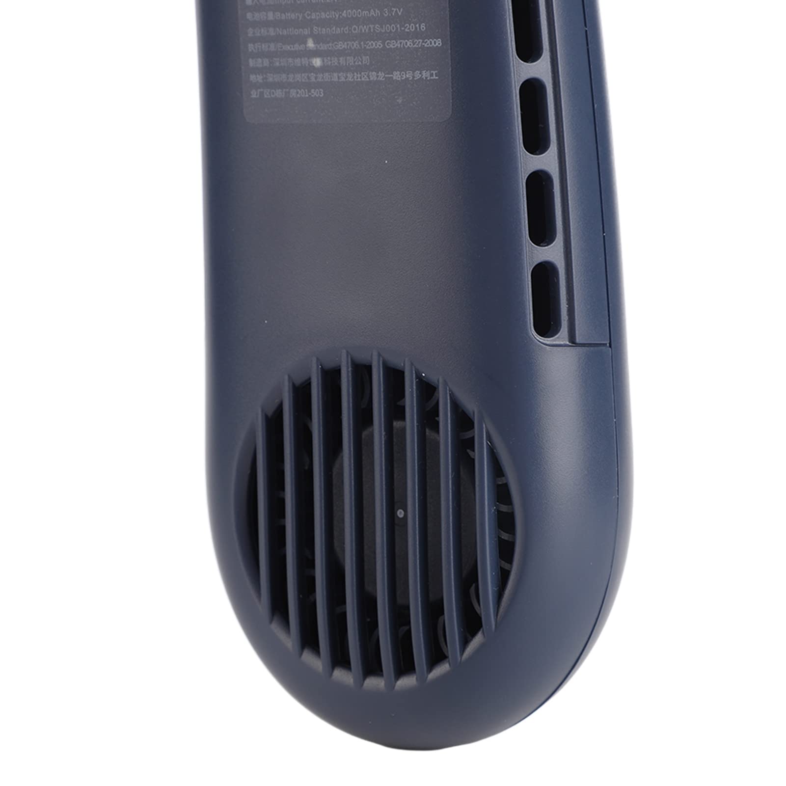 Ventola di Raffreddamento per il Collo Alimentata Tramite USB con Design Senza Lama a 3 velocità Regolabili per un Utilizzo Confortevole in Estate a Casa o in Ufficio (Blu)