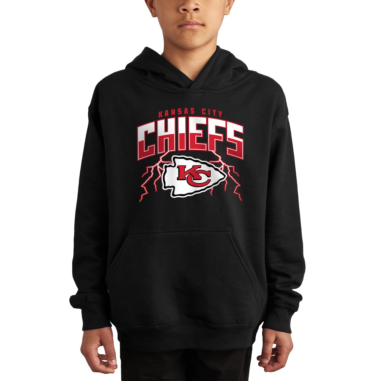 Junk Food NFL - Lightning - Officially Licensed Youth Pullover Fleece Hoodie for Boys and Girls