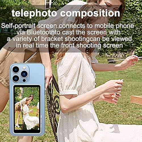 Monitor de cámara trasera magnético para smartphone y grabación de selfies 2