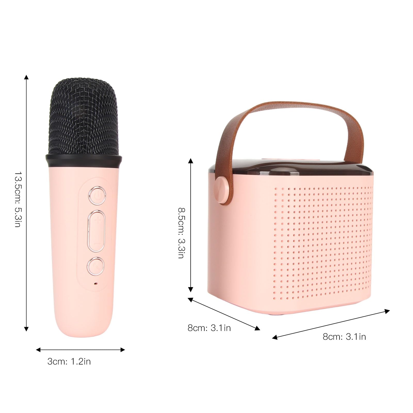 Altoparlante Bluetooth Portatile con 2 Microfoni Wireless, Set Mini Macchina per Karaoke RGB, Supporto Memoria 512G, Microfono Audio Stereo Portatile per Feste di Compleanno in