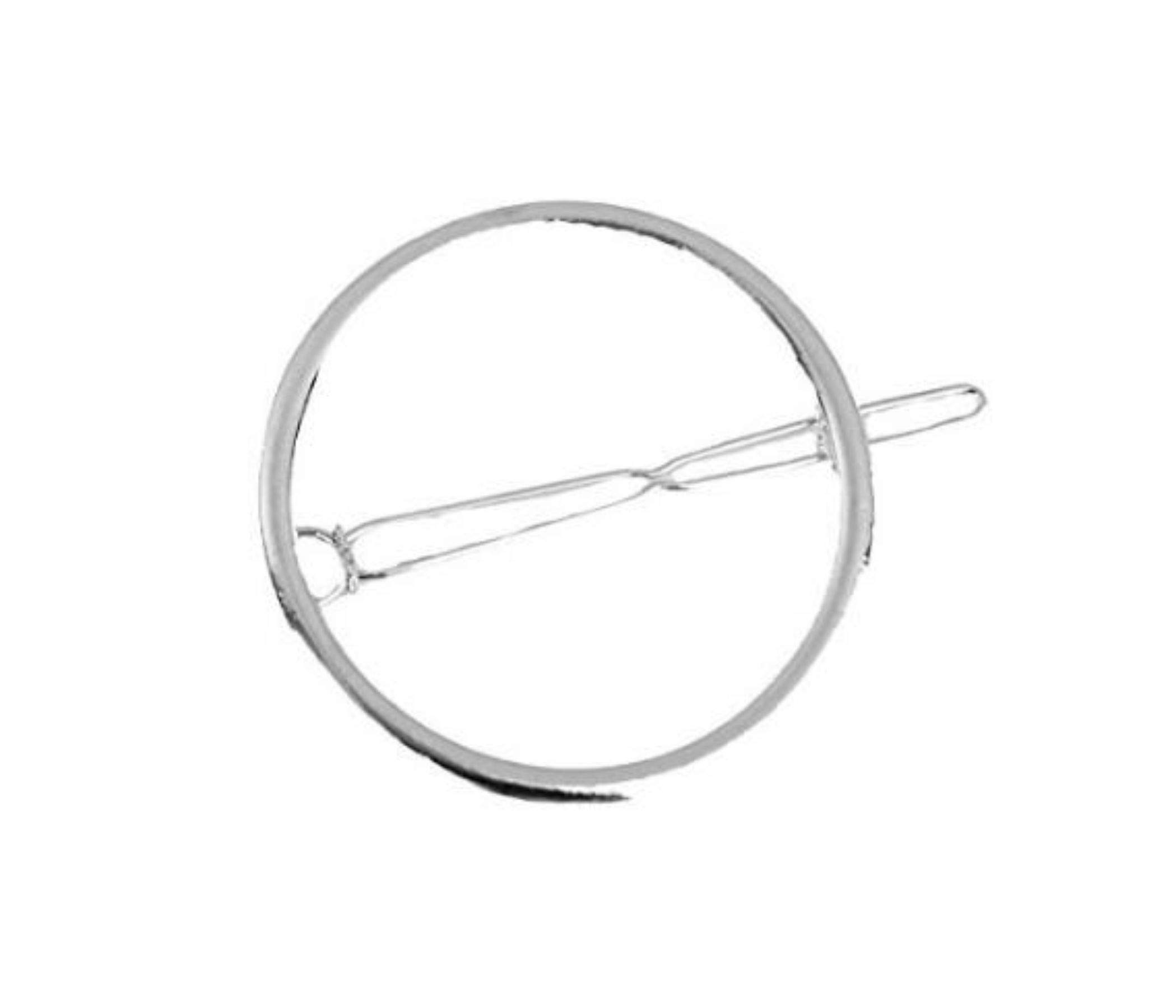 The best of Planet Silver Metal Simple Korean Wild Geometric Circle Hairpin Side Folder Headdress for Women