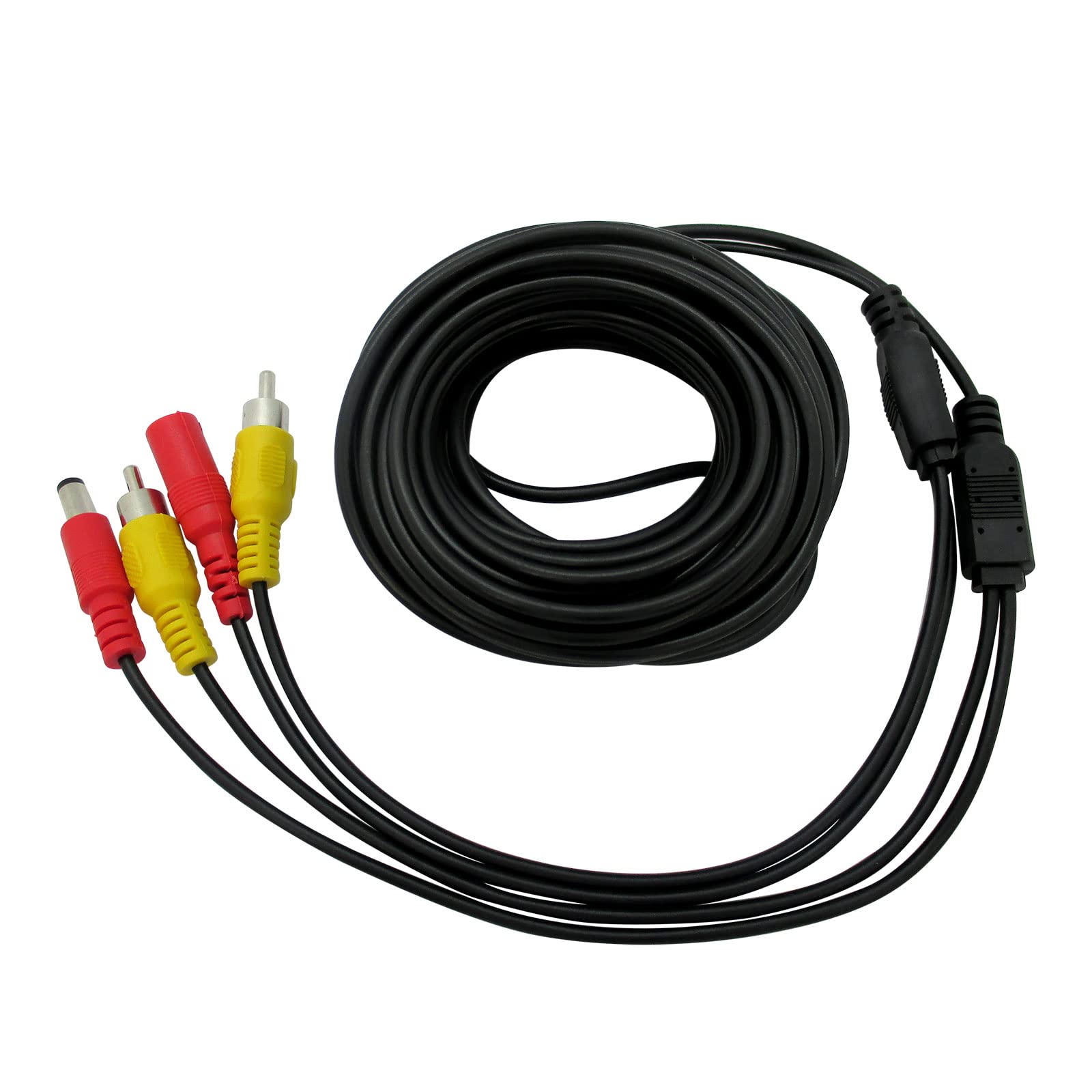 防犯カメラケーブル RCA BNCケーブル 電源一体型 15m 4個セット 【公式