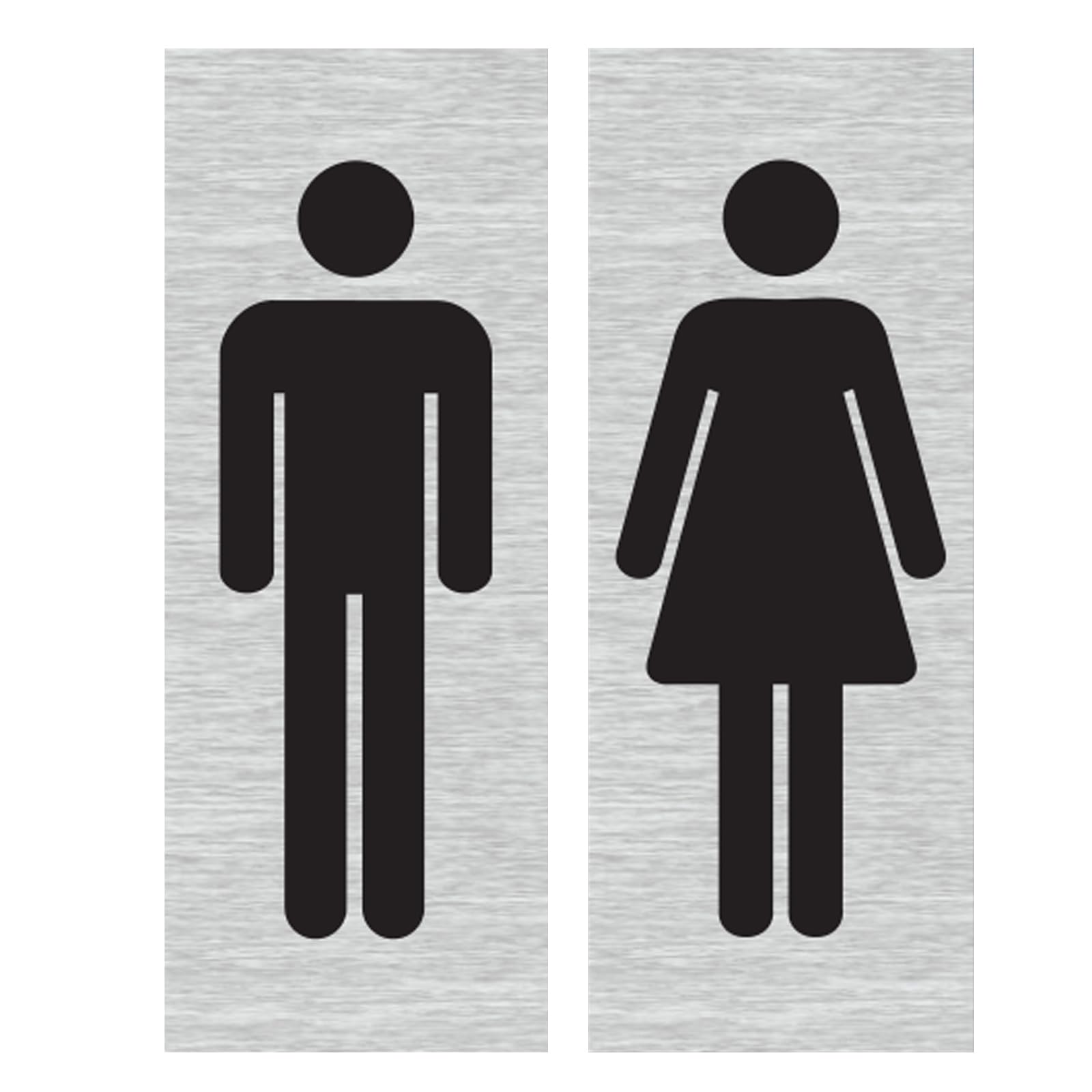 Amazon.com : Yonawlsy Self-Stick Aluminum Men's and Women's Bathroom ...