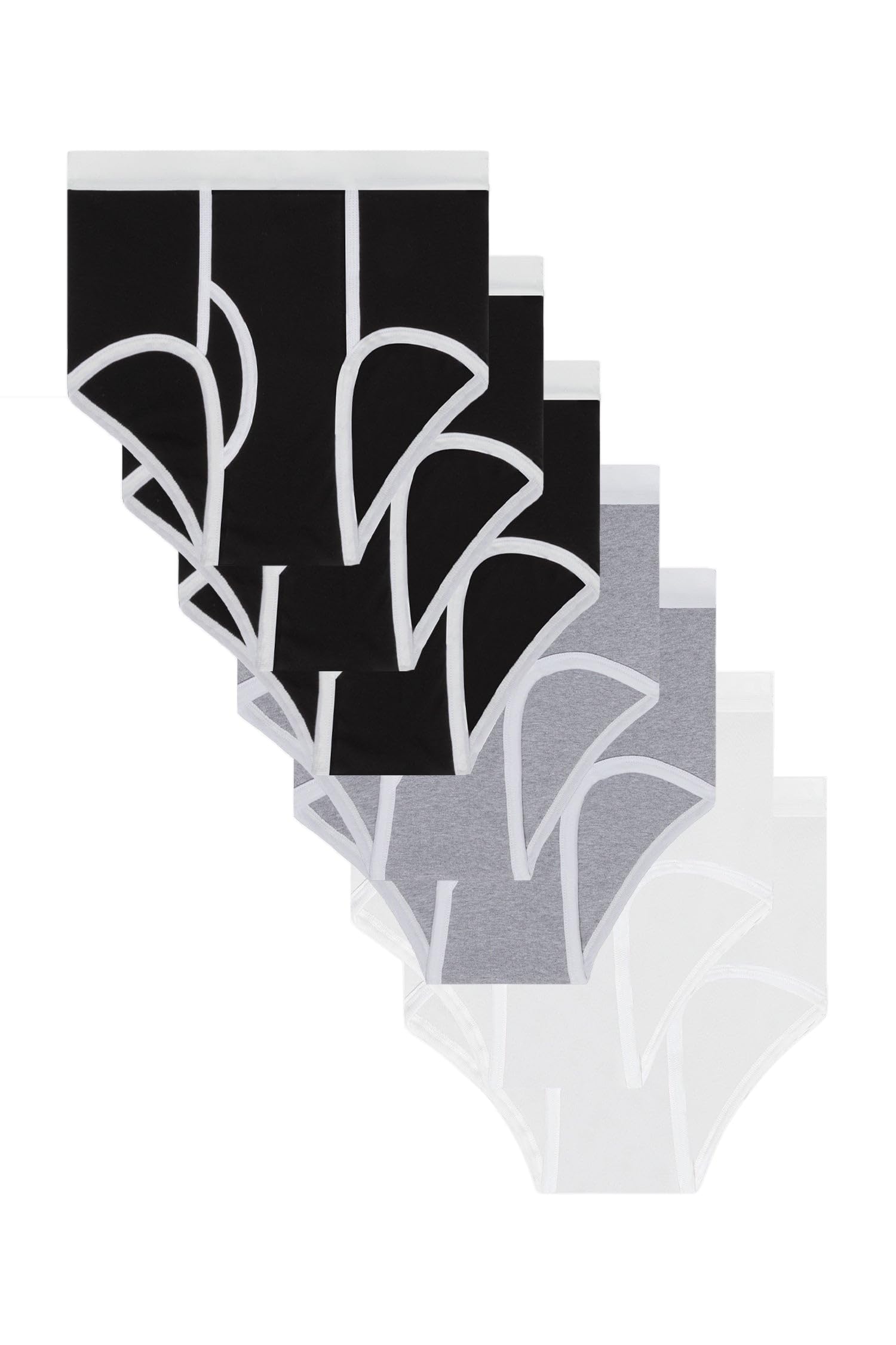 LOS ANGELES APPAREL 44015-7PK - Mens Cotton Stretch Boxer Briefs - Mens Underwear Boxers for Men