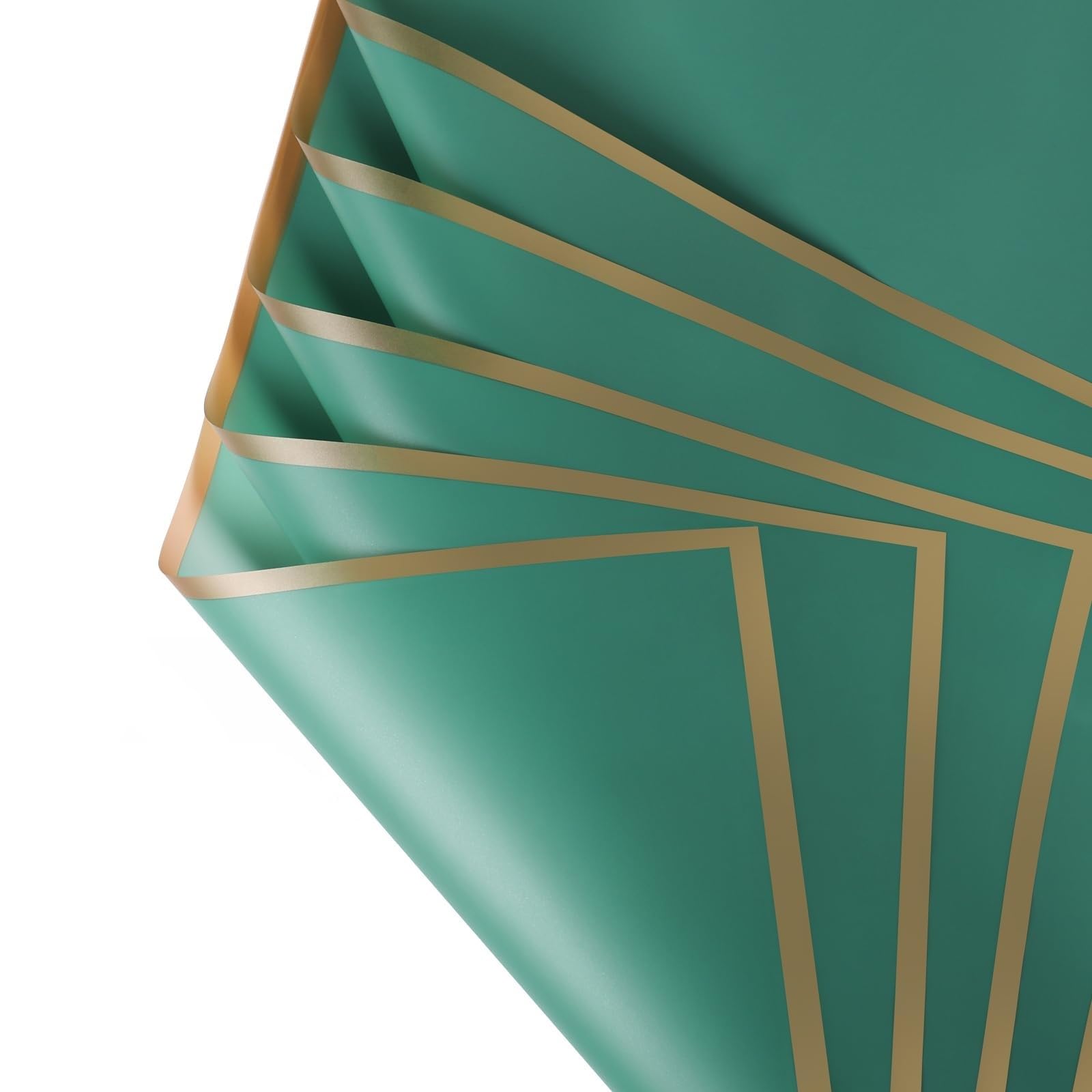 Kwiaciarnia Bukiet kwiatów Papier do pakowania, Papier do pakowania prezentów 20 szt. wielokolorowy 58x58 cm, opakowanie na bukiety z motywem kwiatowym(Dark Green)