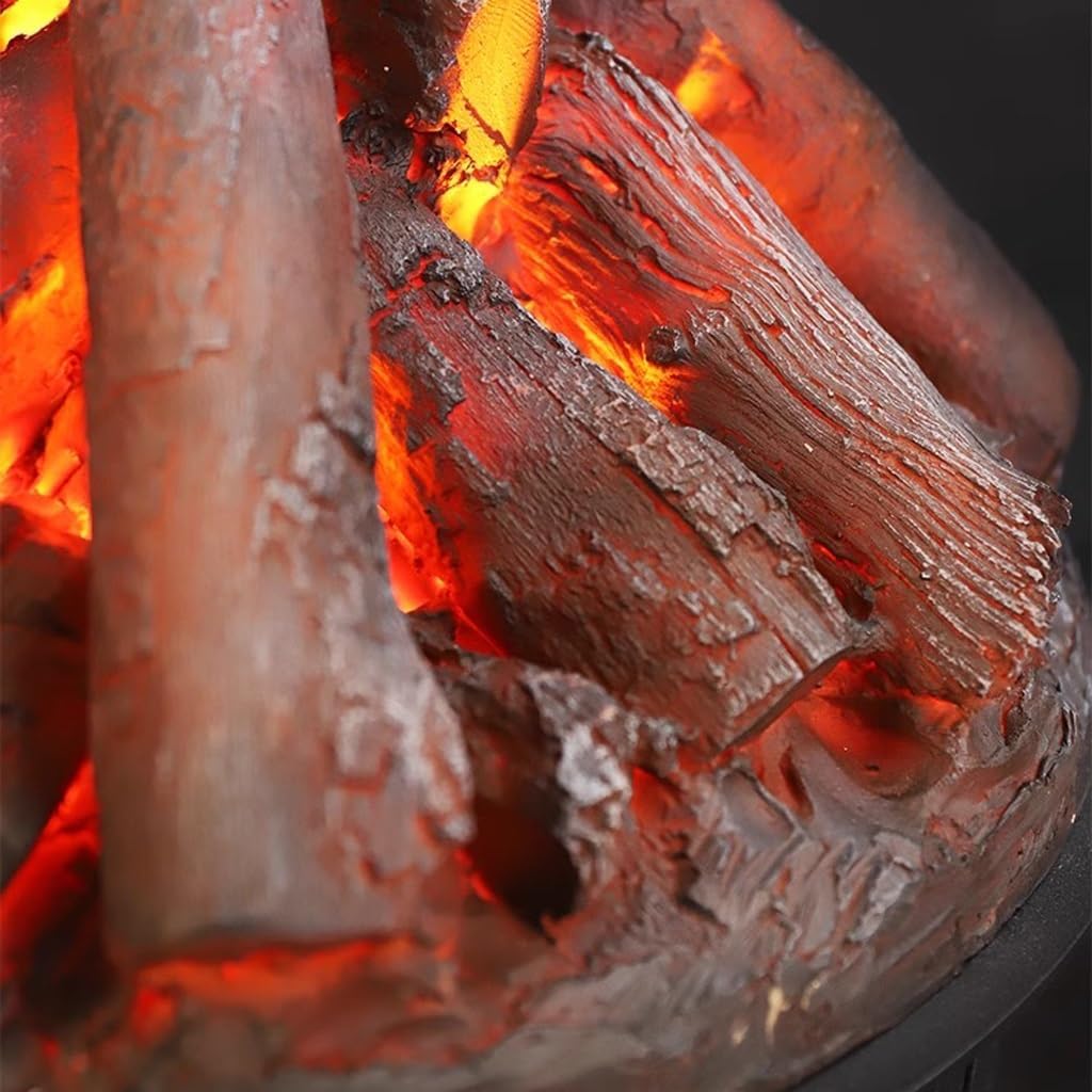 Fireplace Water Vapor Electric Fireplace Stove Electronic Fireplace 3D Atomized Fireplace Decoration Retro Embedded Round Electronic Fireplace Simulated Charcoal Ornaments Sim