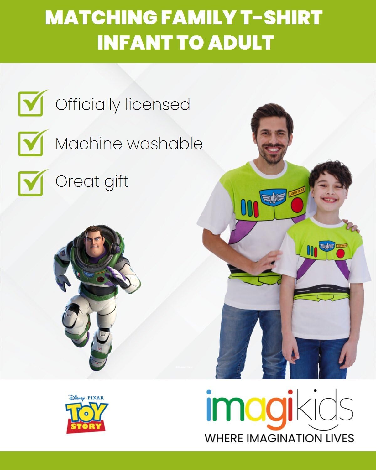 Disney Pixar Toy Story Woody Buzz Astral kosmita pasujący rodzinny t-shirt cosplay niemowlę do dorosłych