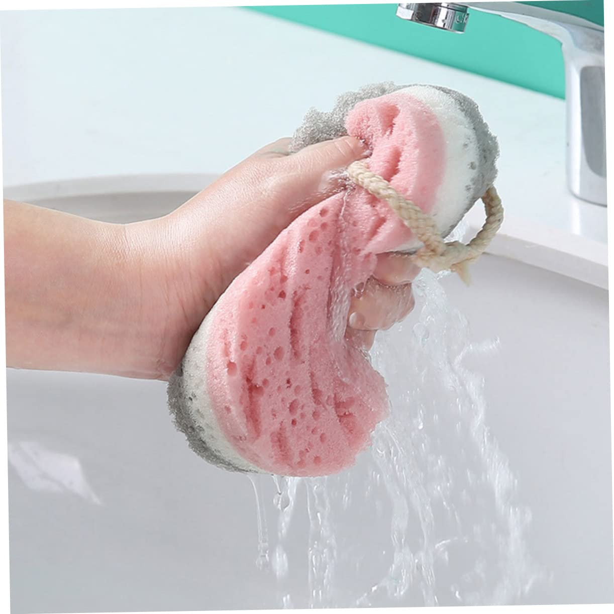 FRCOLOR 18piezas Esponjas Exfoliantes Reutilizables Para Cuerpo De Para y Exfoliación Profunda