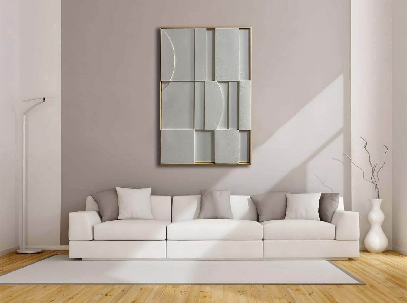 Slyart Hand Painted Black and White Textured Wall Art Black Framed Abstract Oil Paintings on Canvas Large Texture Minimalism Artwork for Home Decorations