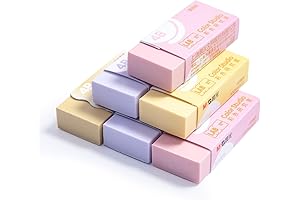 6-Piece Macaron-Shaped Erasers
