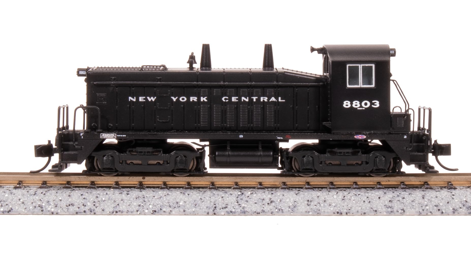Broadway Limited 7496 EMD NW2, NYC 8803, Black w/White, Paragon4 Sound/DC/DCC, N Scale