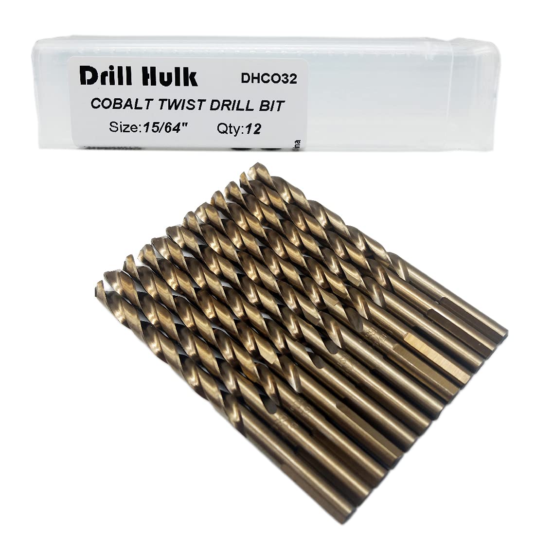 1/4-Inch Cobalt Steel M35 Jobber Length Twist Drill Bits for Hard Metal, Stainless Steel, Pack of 12 — Amazon image 13