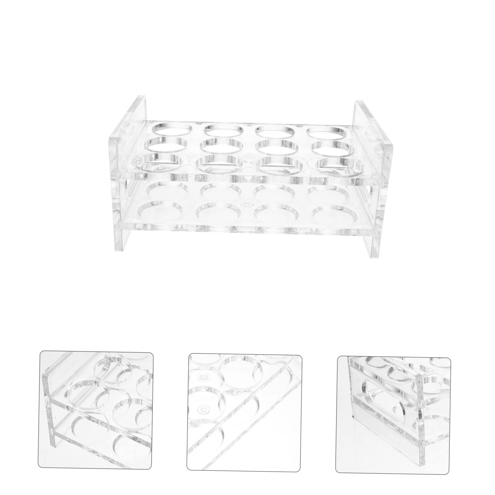 Cabilock Acrylic Shot Glass Organizer Rack Liquor Stand for Home Bar Party Use Compact Acrylic Bottle Holder for Displaying and Drying Shot Glasses