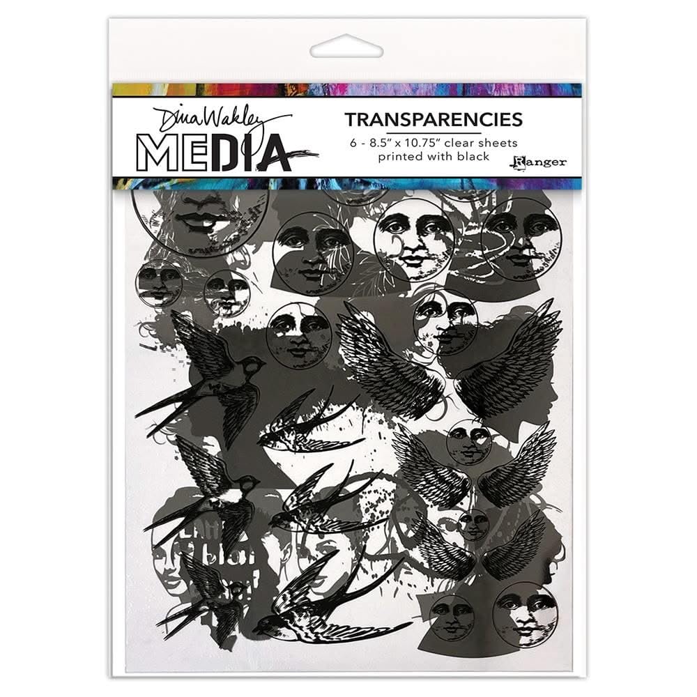 Dina Wakley Media Transparencies 6Pcs - Focals Set 2