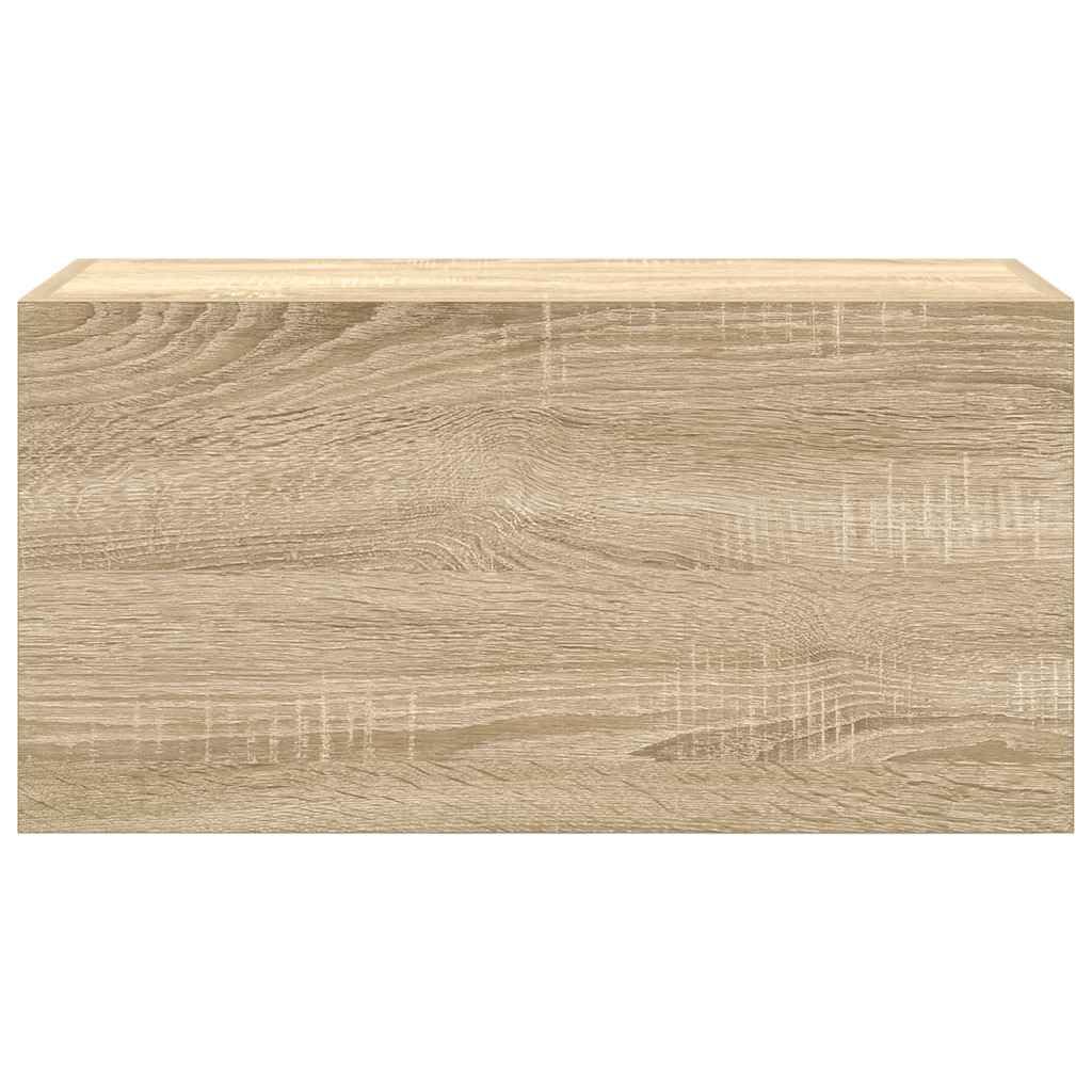 Tomostar Armoire Murale de Salle de Bain, Meuble Haut Salle de Bain Armoire de Toilette Suspendu chêne Sonoma 60x25x30 cm Bois ingénierie
