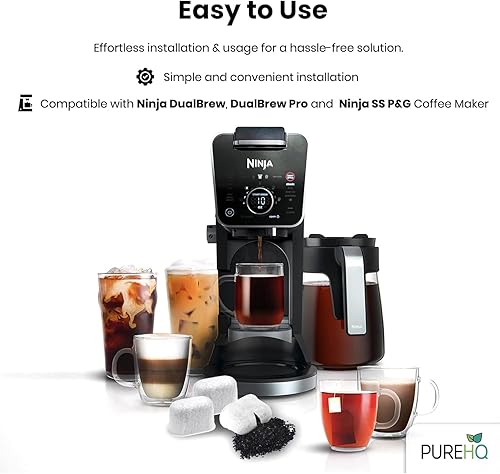 Miniatura 3 de PureHQ - Filtro de agua para cafetera Ninja Dual Brew y cápsulas Ninja de una sola porción - Compatible con DualBrew Pro CFP301 CFP307 CFN601 -