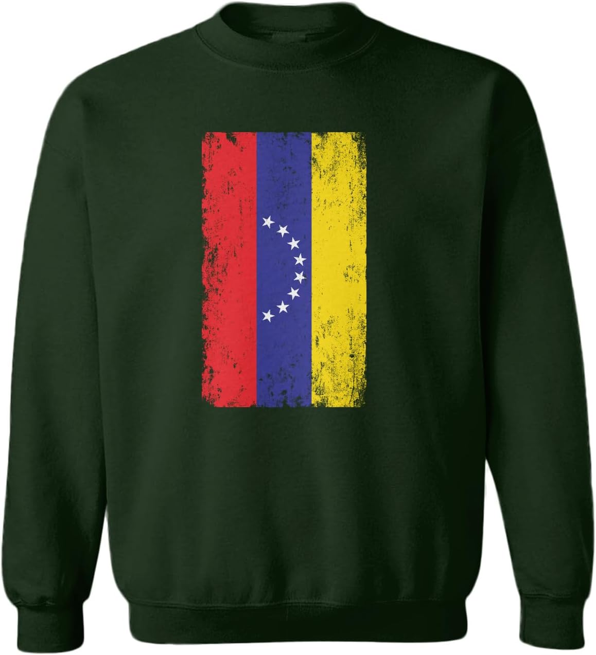 Tcombo Big Distressed Venezuela Flag Country Toddler Fleece Crewneck Sweater