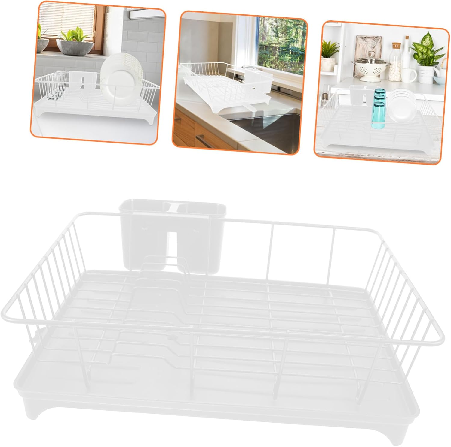 Cabilock Dish Drying Rack Kitchen Utensil Holder Over The Sink Dish Rack Large Capacity Easy