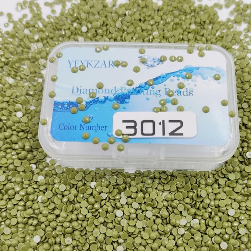 YEYKZART 3012 Diamond Painting Replacement Round Diamonds Beads Rhinestones Accessories for Diamond Art Missing Color 3500 PCS โ image 1