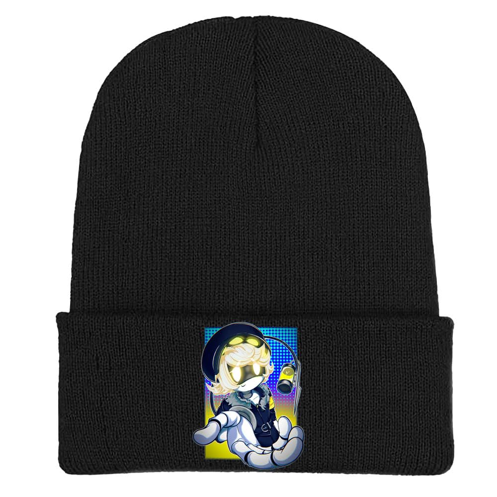 JUSONGKWCP MurdersDrons Beanie Hat Unisex Winter Warm Windproof Hat Knit Slouchy Thick Skull Cap Soft Knitted Thermal Hat for Outdoor Sports (Black-4)