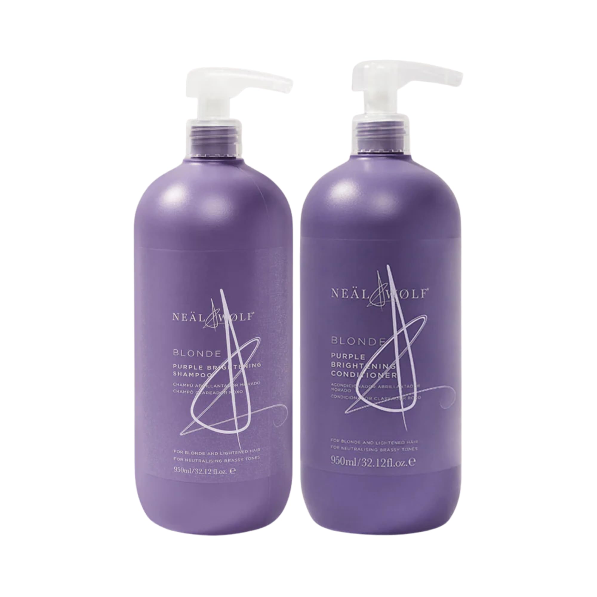 Neal & WolfBlonde Purple Brightening Shampoo & Conditioner 950ml Duo