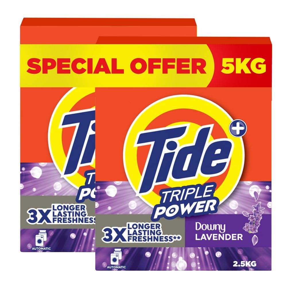 Tide Automatic Laundry Detergent Powder, 2.5 Kg, Dual Pack