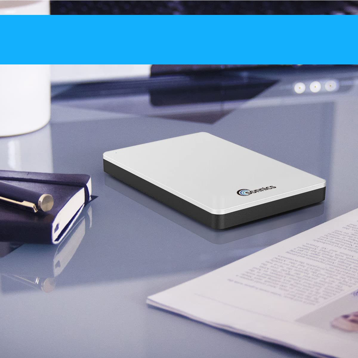 Sonnics SSD portátil de 1 TB (blanco) USB 3.1 compatible con Windows PC, Mac, Smart TV, Xbox One y PS4