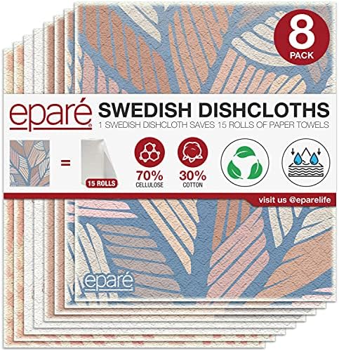 Dish Cloth – Reusable Swedish Kitchen Dishcloth – Cellulose Paper Towel By Eparé