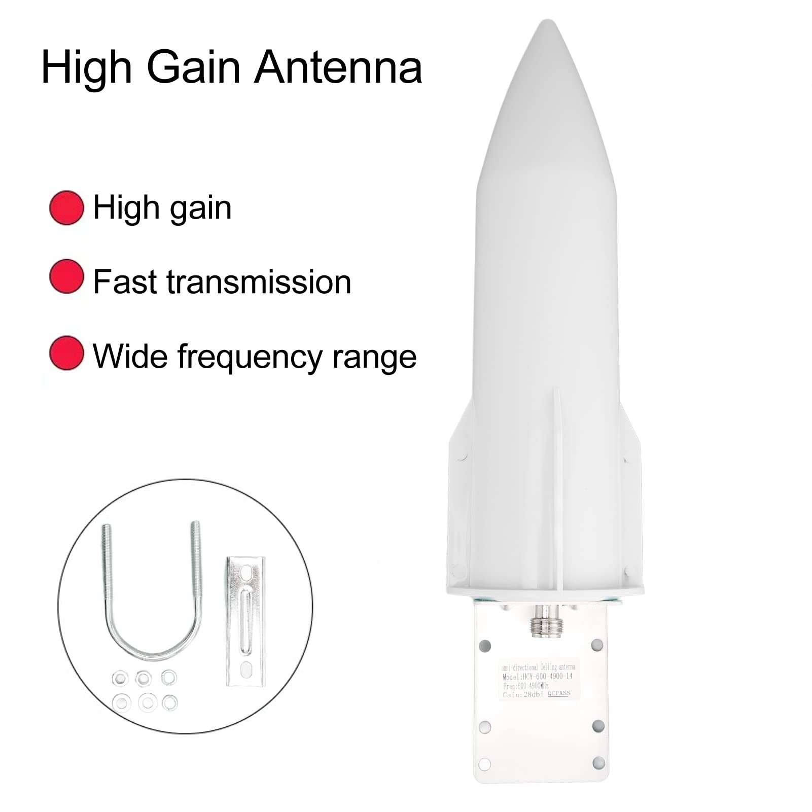 Cyrank Router 28DBi Ad Alto Guadagno, Amplificatore di Segnale Telefonico a Banda Larga Omnidirezionale 3G 4G Let da 600 a 4900 MHz per Interni Ed Esterni