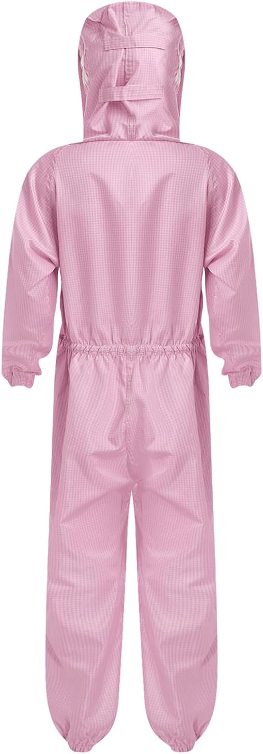 Lejafay Unisex Anti-static Hazmat Suit for Men Women Full Body Coveralls Jumpsuit Hooded Boiler Suit