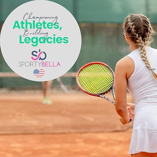 Miniatura 8 de Sportybella - Accesorios para el cabello de tenis para niñas (negro/blanco) - Lazos para el cabello sin arrugas ni elásticos, diseño inspirado en el
