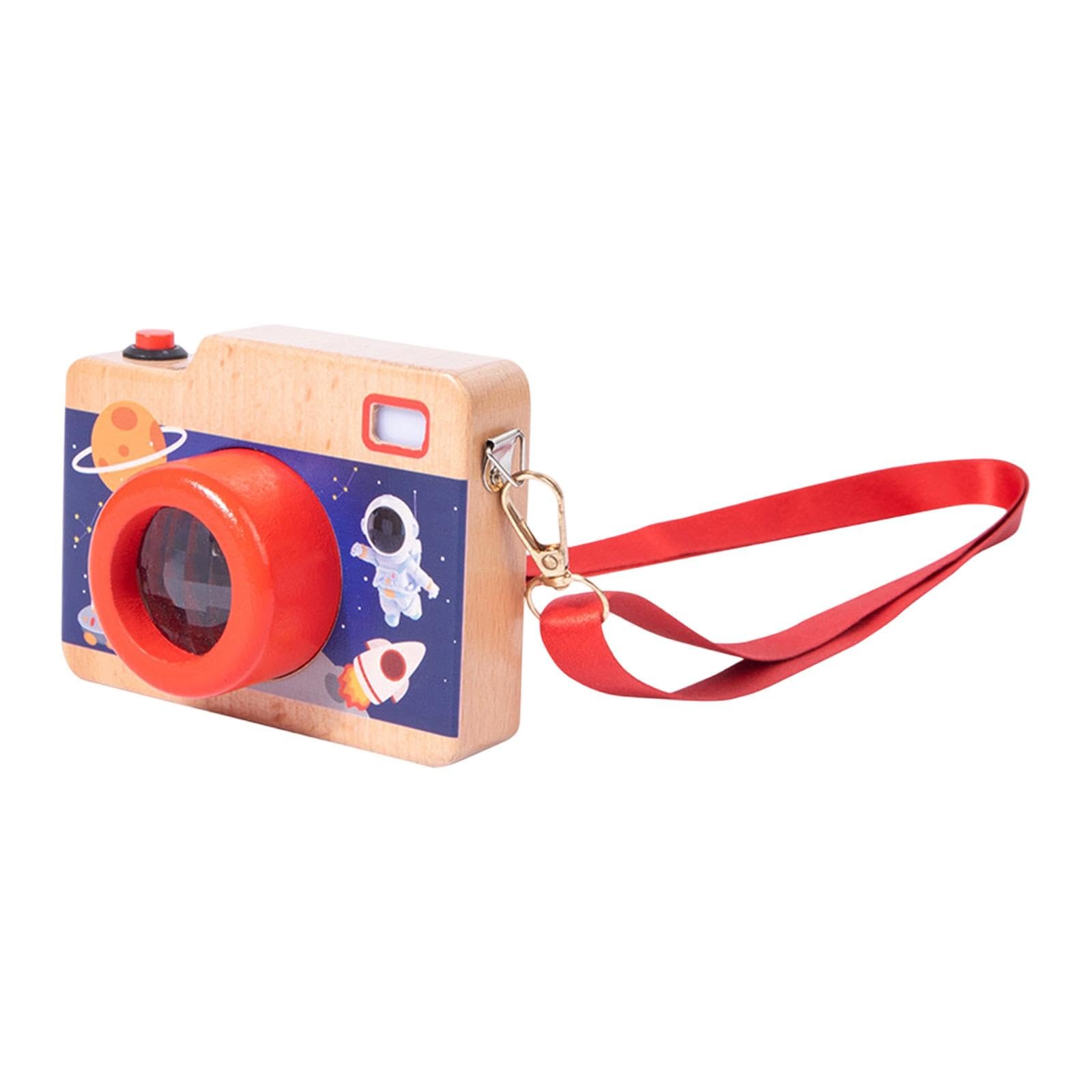 Harilla Mini Appareil Photo En Bois avec Bandoulière Ajustable et Lentille