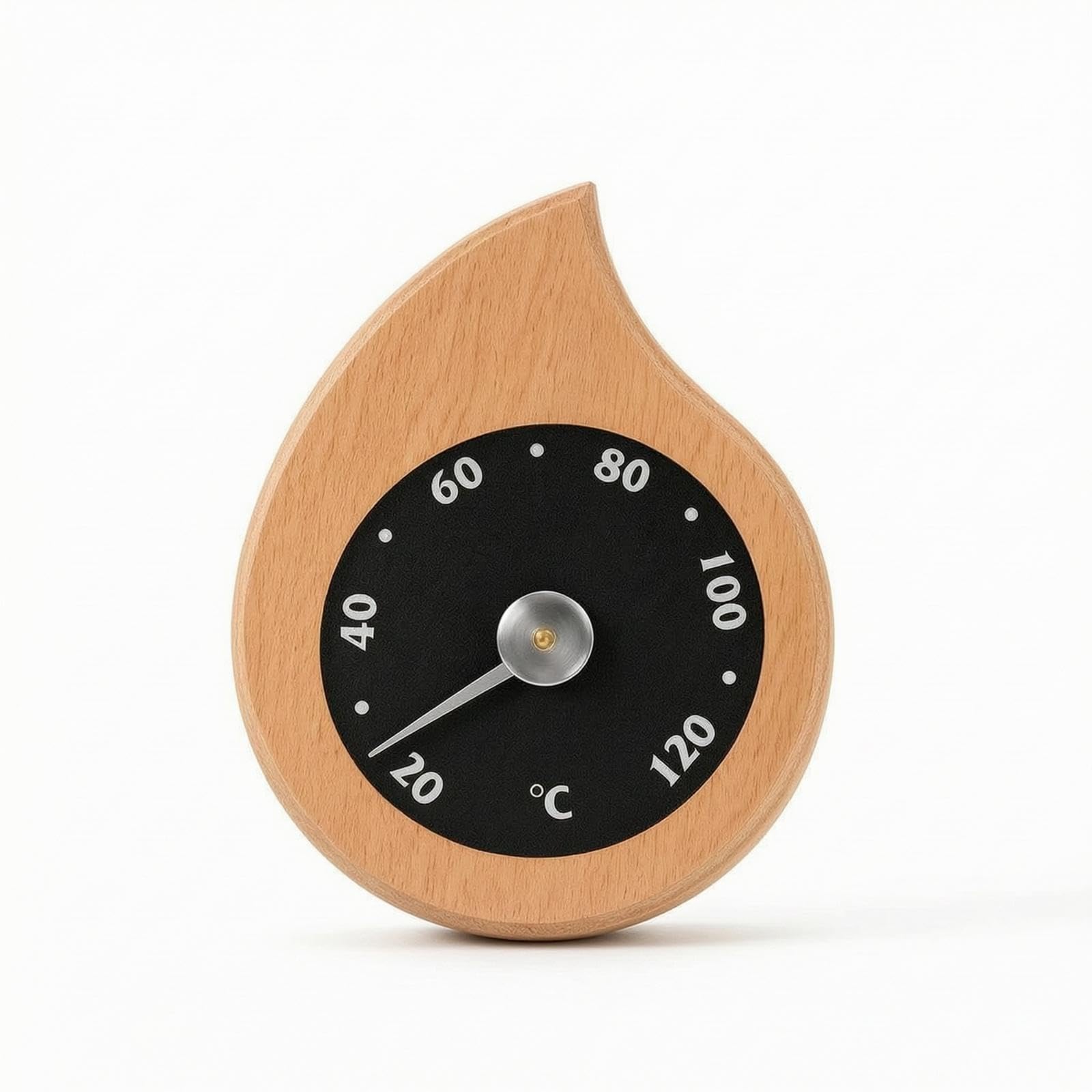 Sauna Thermometer Wooden Sauna Temperature Gauge Droplet-Shaped Wall Thermometer for Steam Rooms, Bathhouses-picture-20