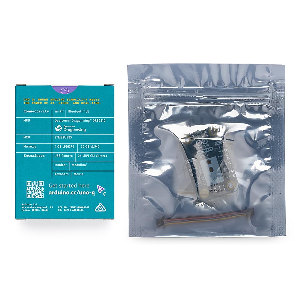 Arduino® UNO™ Q 4GB Modulino® Knob Bundle: Input Analogico di Precisione