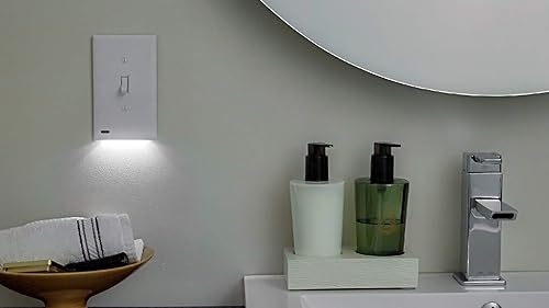 Miniatura 10 de SnapPower Luz de interruptor individual - Luz nocturna LED - para interruptores de luz de un solo polo - Placa de interruptor de luz con luces LED