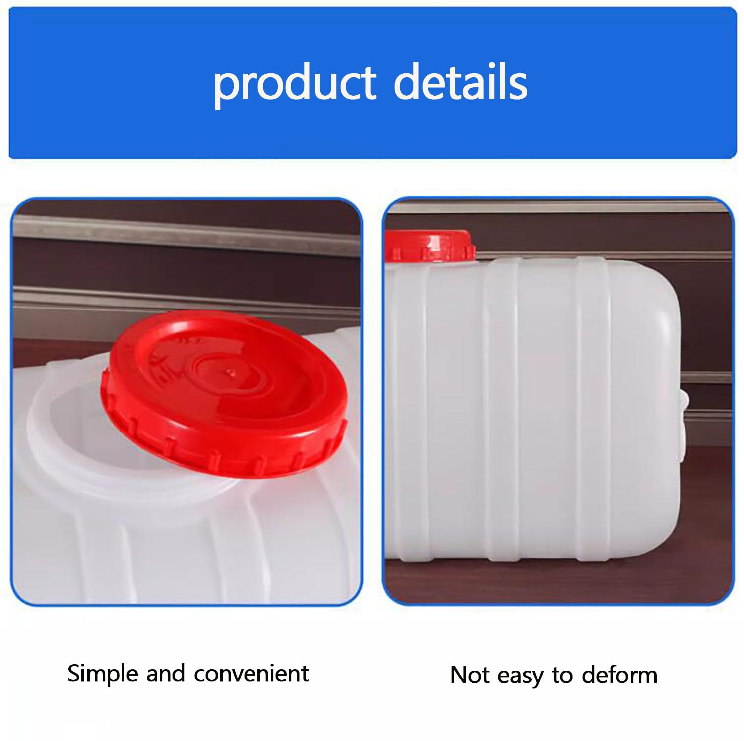 Grand réservoir d'eau 100l réservoir d'eau en plastique caravane camping porte-eau avec robinet 50l conteneurs de stockage d'eau de qualité alimentaire pour voyage randonnée RV urgence(Size:110L)
