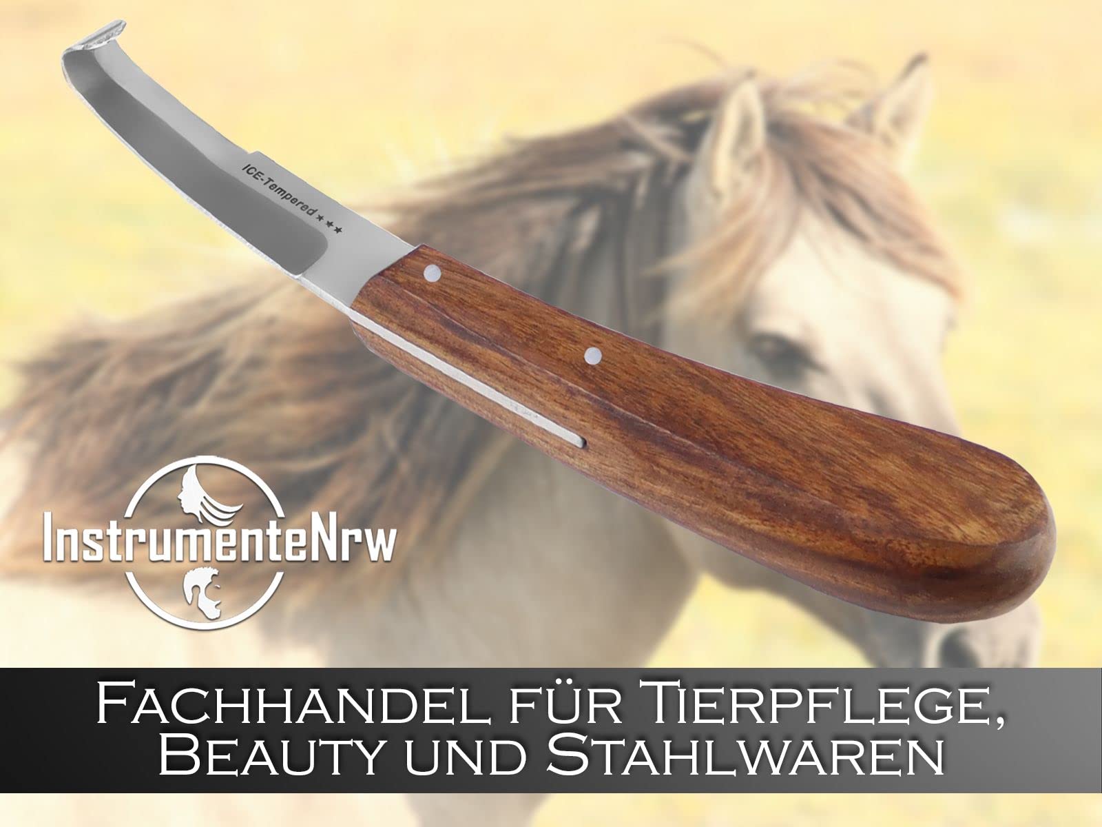 InstrumenteNrw Pferde Hufmesser Set 3er Hufschneidemesser Schlaufenmesser