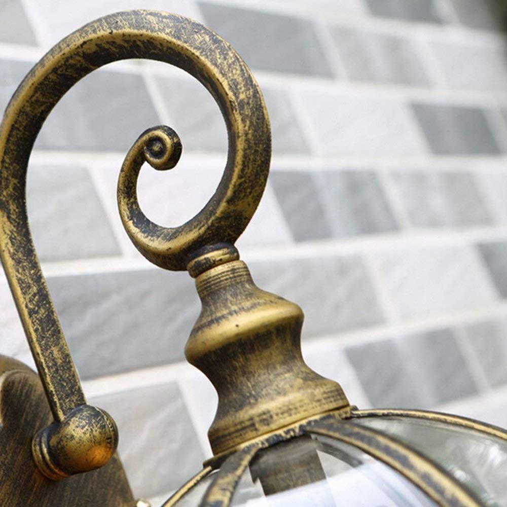 Zewnętrzna lampa ścienna na dziedzińcu Willa Ogród Zewnętrzny aluminiowy słupek do drzwi Kinkiet Ozdobiony balkon Korytarz Nawa hotelowa Wodoodporna IP54 Latarnia ścienna Oprawa E27 Oświetlenie