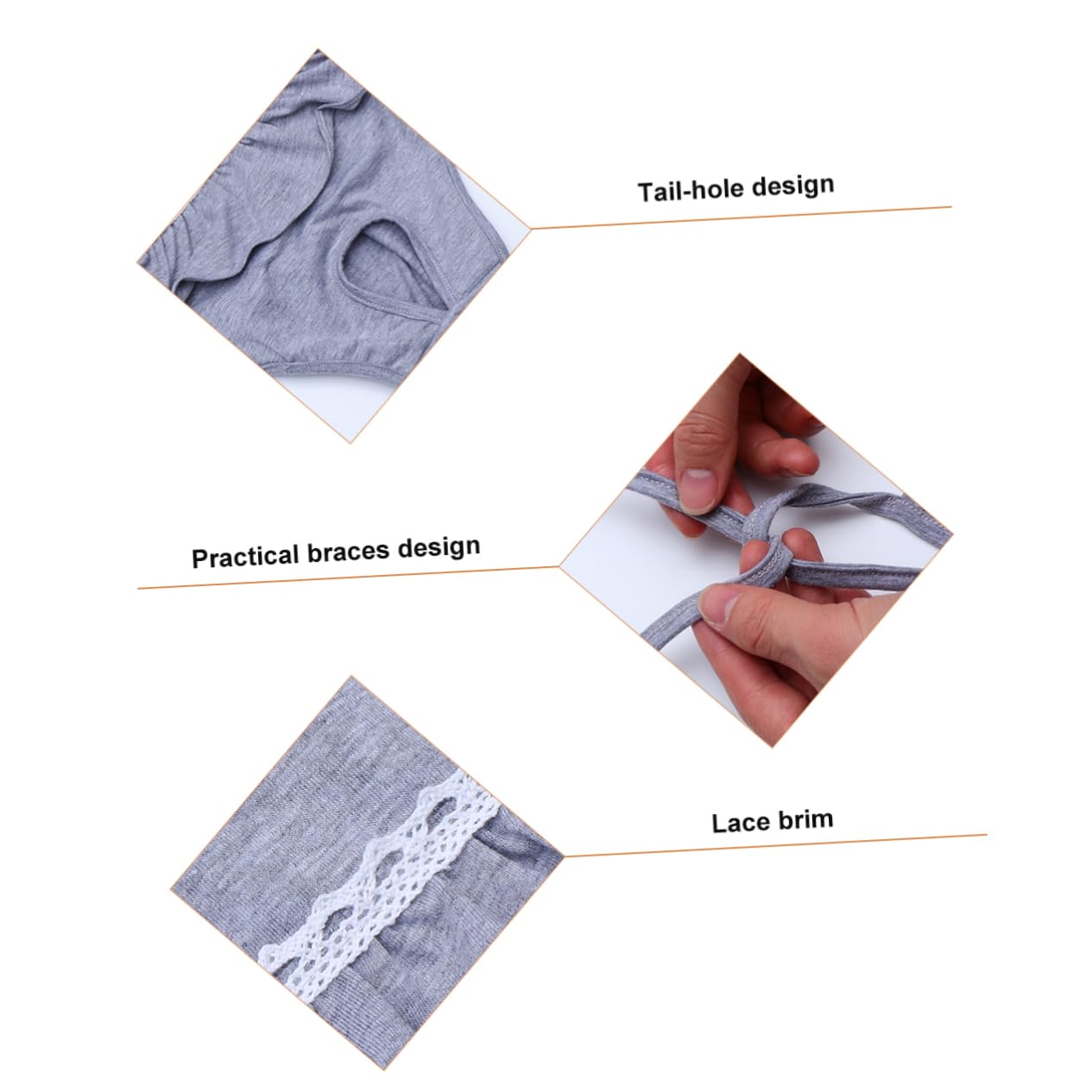 Toyvian 3piezas Pantalones De Período para Perros Hembras Braguitas De Mascota Talla s para Menstruación Material Seguro y Transpirable