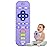 Fu Store Silicone Teething Toys for 0-24 Months Infant Toddlers, Remote Control Shape Teethers for Babies Chew Toys, Relief Soothe Babies Gums Set Dishwasher and Refrigerator Safe Purple