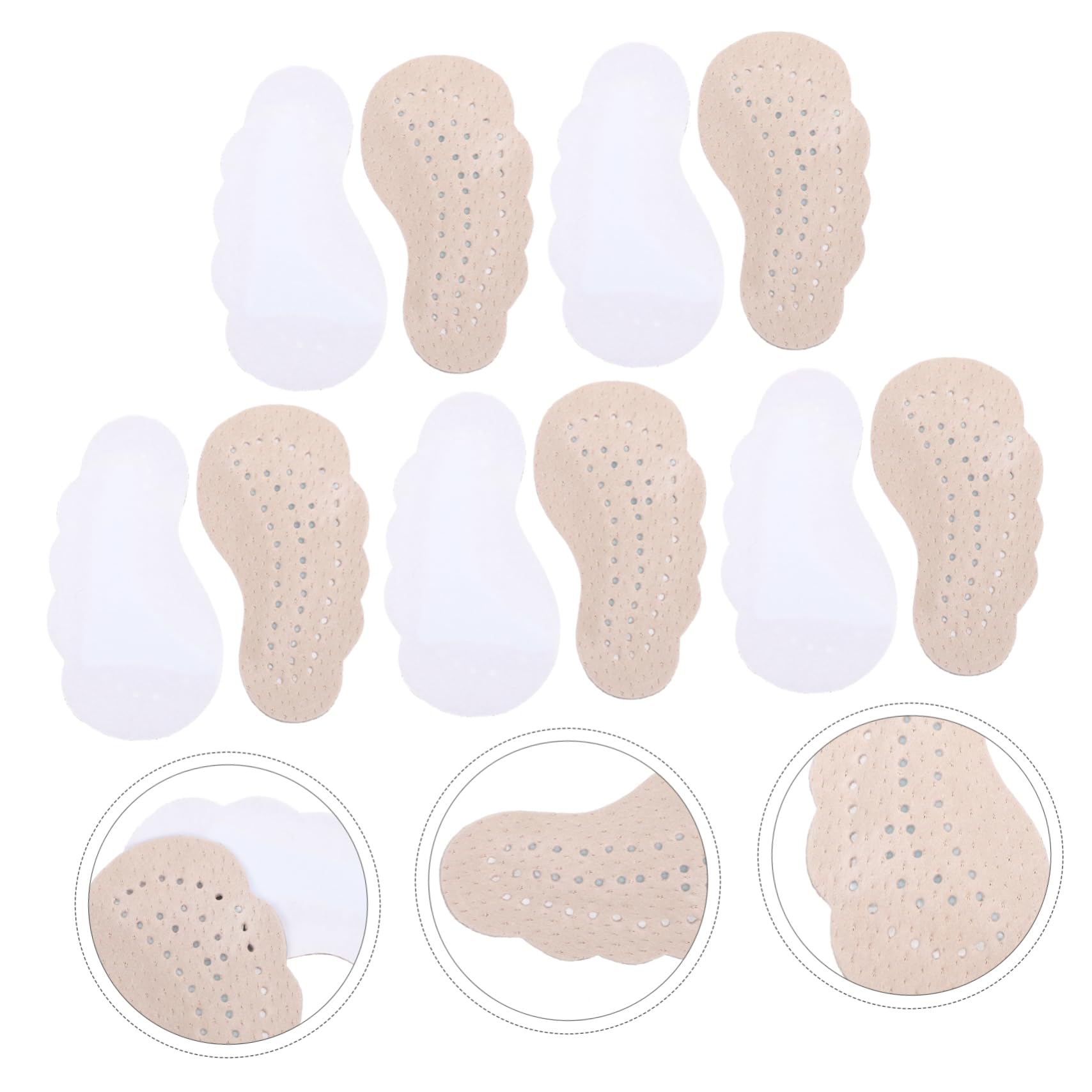 GLEAVI 25paare Einlegesohlen Für High Heels Fersenkissen Und Vorderfußpolster Und Selbstklebend Für Sommer Atmungsaktiv Und Druckentlastend