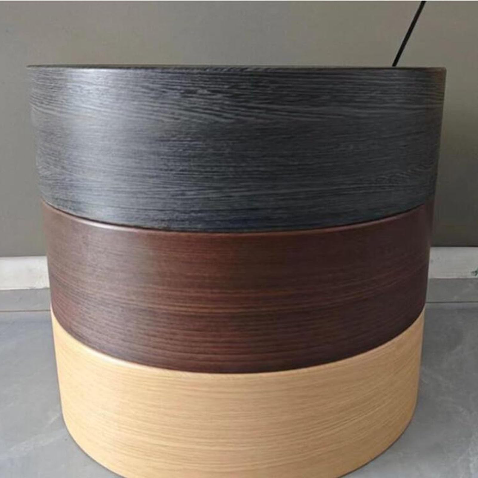 Rundzylinder Ständer, Schaufensterpuppen Anzeige Plattformbasis, Holzsockel Säulen-Schaufenster Organizer for Home Office Dekorationen(50x15cm(19.7x5.9in))