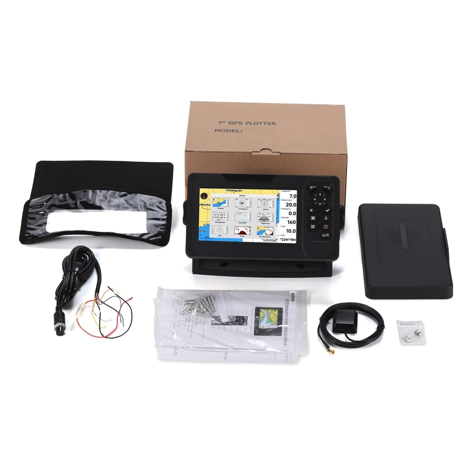 Traceur De Cartes GPS 7 Pouces avec Antenne Et Transpondeur AIS Intégré Classe B Navigation PréCise